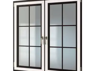 Modern Black White Door 3D model