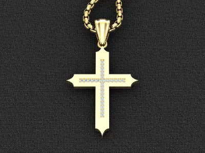 Cross Light Gold 3CP094 3DM STL 3D model