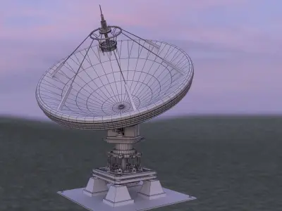 Satellite Dish Low-poly 3D model