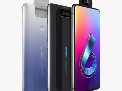 Asus Zenfone 6 ZS630KL All Color 3D model