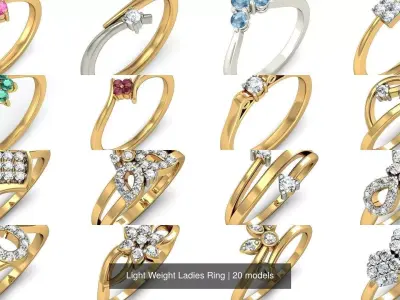 Light Weight Ring 3D Model Pack