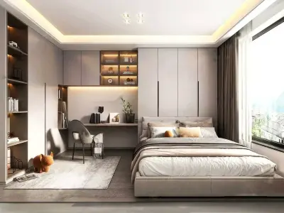 Kids Bedroom 3D Model Fully Detailed and SketchUp Ready 3D model