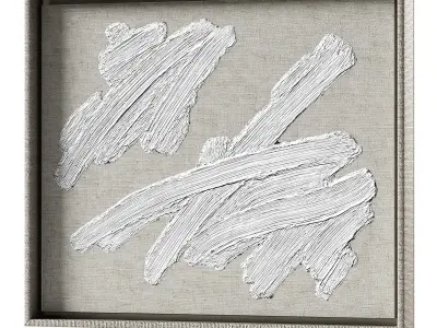 Plaster Brushstroke Wall Decor by Palecek 3D model