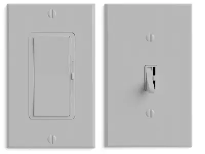 Light switches and outlets High Poly AND Low Poly pack 1  Low-poly 3D model