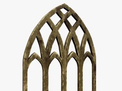 Medieval window Low-poly 3D model