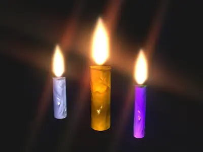Little torch rigged Low-poly 3D model