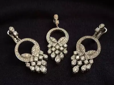 Ring Graff Butterfly Chandelier set earrings pendant 3D print model