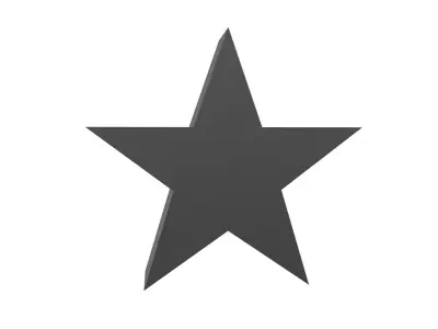 Star Shape v1 002 Low-poly 3D model