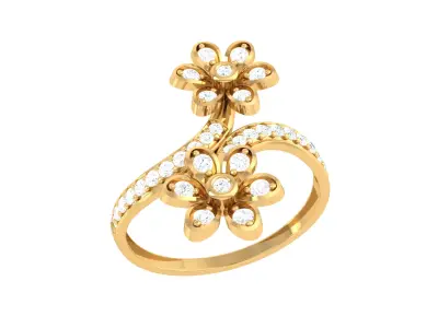 Women Ring  Render 3dm STL OBJ FBX Details 3D print model 2