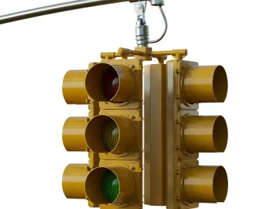 Traffic Light 08 Low-poly 3D model