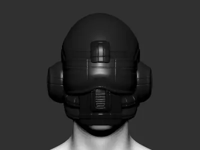 helmet high poly sculpt 3d printable  3D model 161