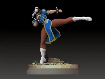 Chun-Li from Street fighter 3D print model