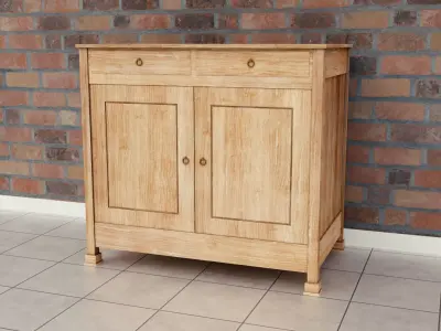 Cabinet shabby chic sideboard Low-poly 3D model