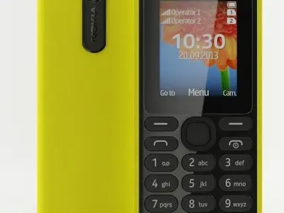Nokia 108 Dual SIM Yellow 3D model