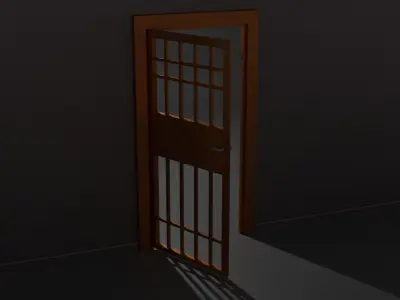 Door prison Low-poly 3D model