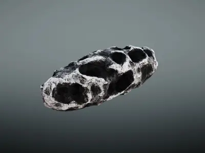 Asteroid rock Low-poly 3D model