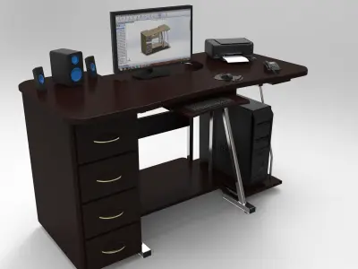 pc table 3 3D model