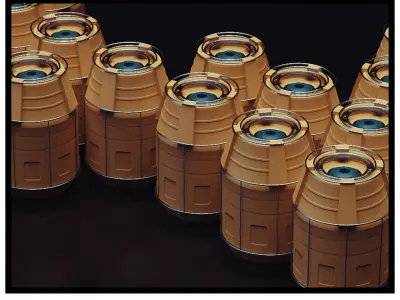 Sci-Fi Asterion Tube  Low-poly 3D model