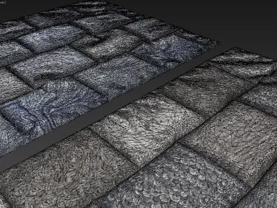 Carpet tiled floor with tiles 3D model