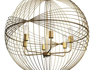 GLOBE BINDING CHANDELIER Low-poly 3D model
