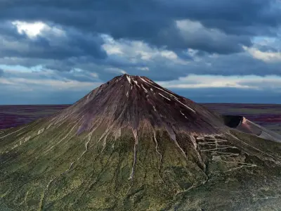 Mount Fuji Landscape 3D model