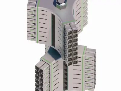Sci-fi Apartment v2 004 3D model