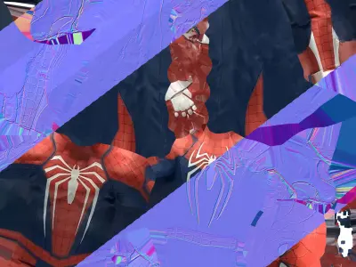 Spider Man 3d Model Scan  Low-poly 3D model