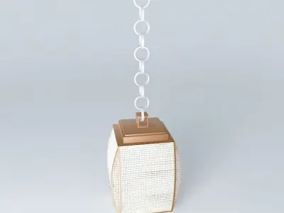 Pending Retro lamp - Glass and Copper Free 3D model