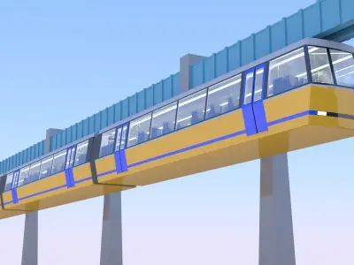 Elevated train 2023 3D model