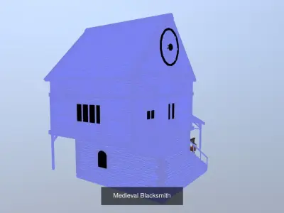 Medieval Town Models 3D Model Pack