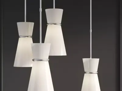 Clarkson Small Single Pendant Chrome 3D model