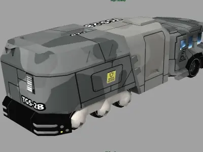 Mobile Science Lab Low-poly 3D model