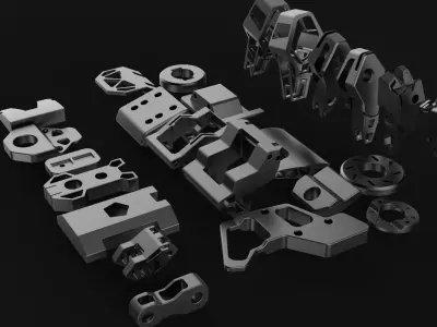 robotic part and legs Gform 3D model