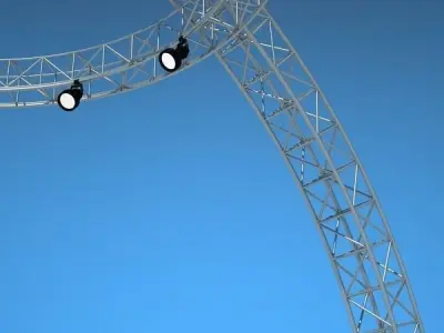 Metallic structure truss 01 3D model