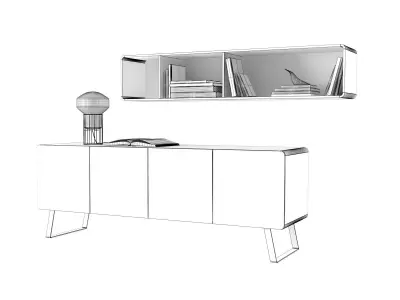 Loop E Sideboard and Shelf 3D model