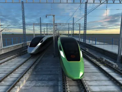 China High Speed Train - Renaissance 3D model