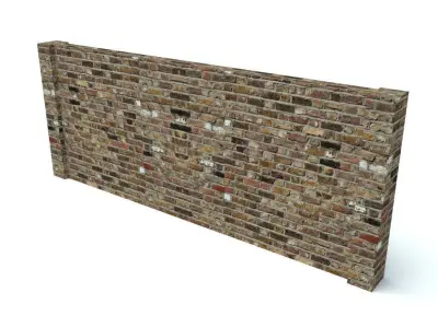 Wall Collection stone Low-poly 3D model