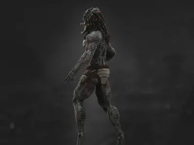 Predator Assassin Low-poly 3D model
