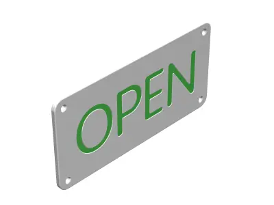 Open and Closed Business Sign Board 3D Printable 3D print model