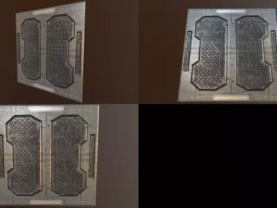 Sci Fi Pannel Modeling Unwrapping Texturing Baking Low-poly 3D model