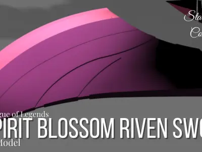 Spirit Blossom Riven Sword 3D print model