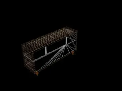 CONSOLE sideboard with doors and drawers 3D model