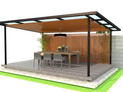 Terrace garden 3D model purchase