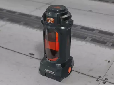 Sci-Fi Asset Container Flask Thermos Low-poly 3D model