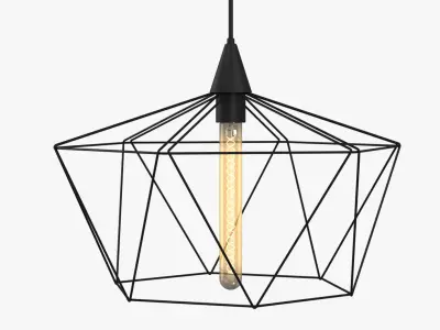 Hanging Wire Lamp Set 3D model