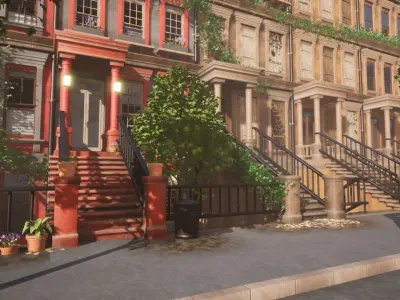 Modular Buildings Vol 1 Low-poly 3D model