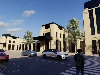 Modern office-Futuristic Skyscraper-Building office 3D model