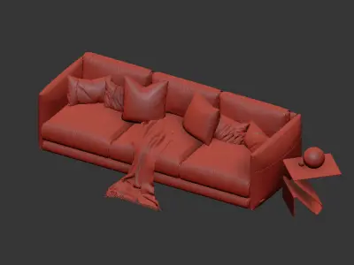 modern sofa chair  3D model
