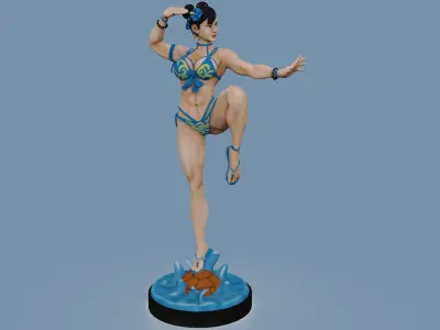 Chun-li street fighter action figure 3D print model
