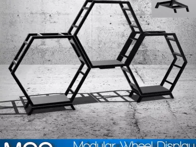 Modular Wheel Display Hex Pattern 3D print model